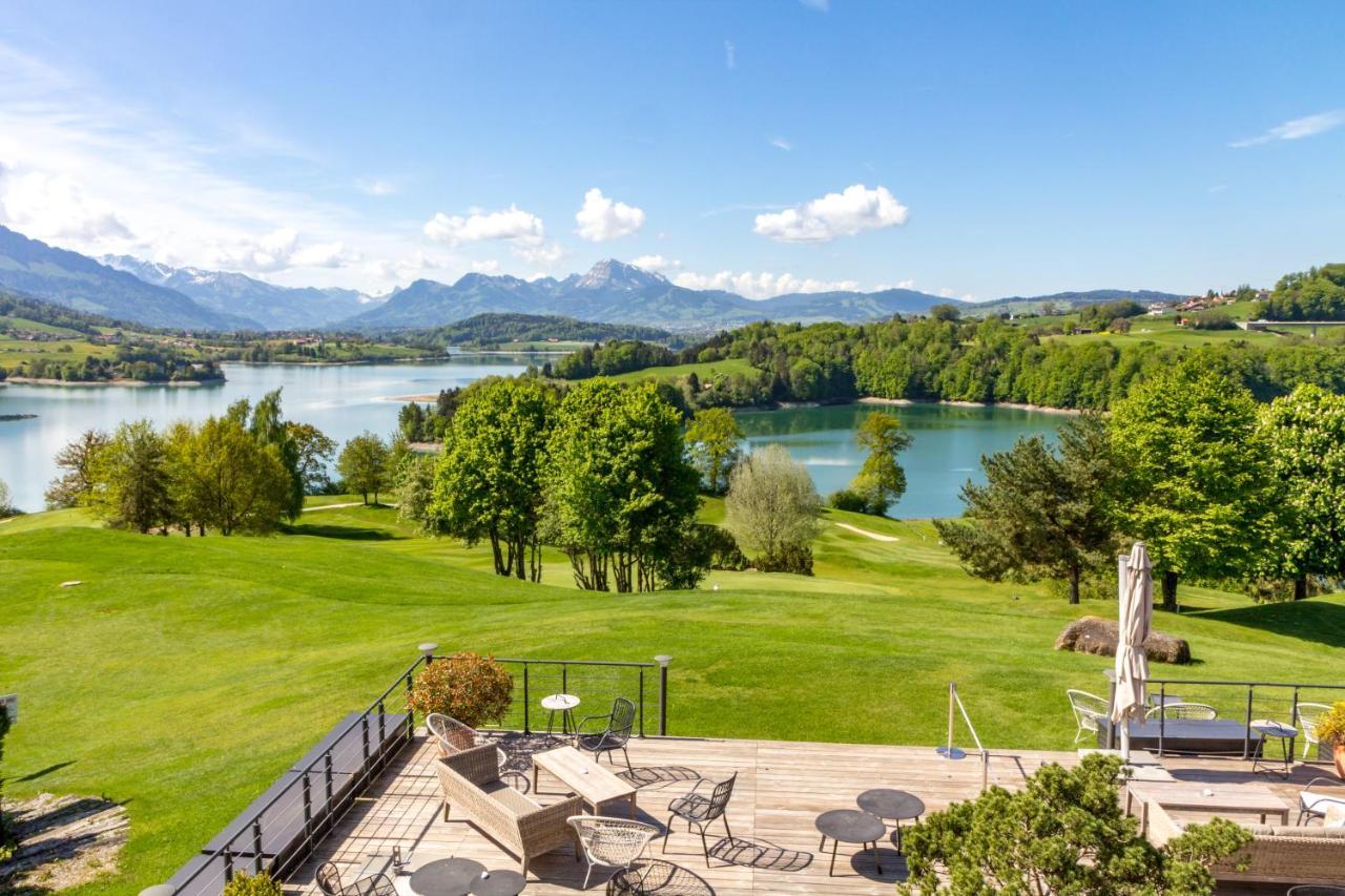 Hotel-Restaurant La Terrasse, Golf De La Gruyere Pont-la-Ville Экстерьер фото