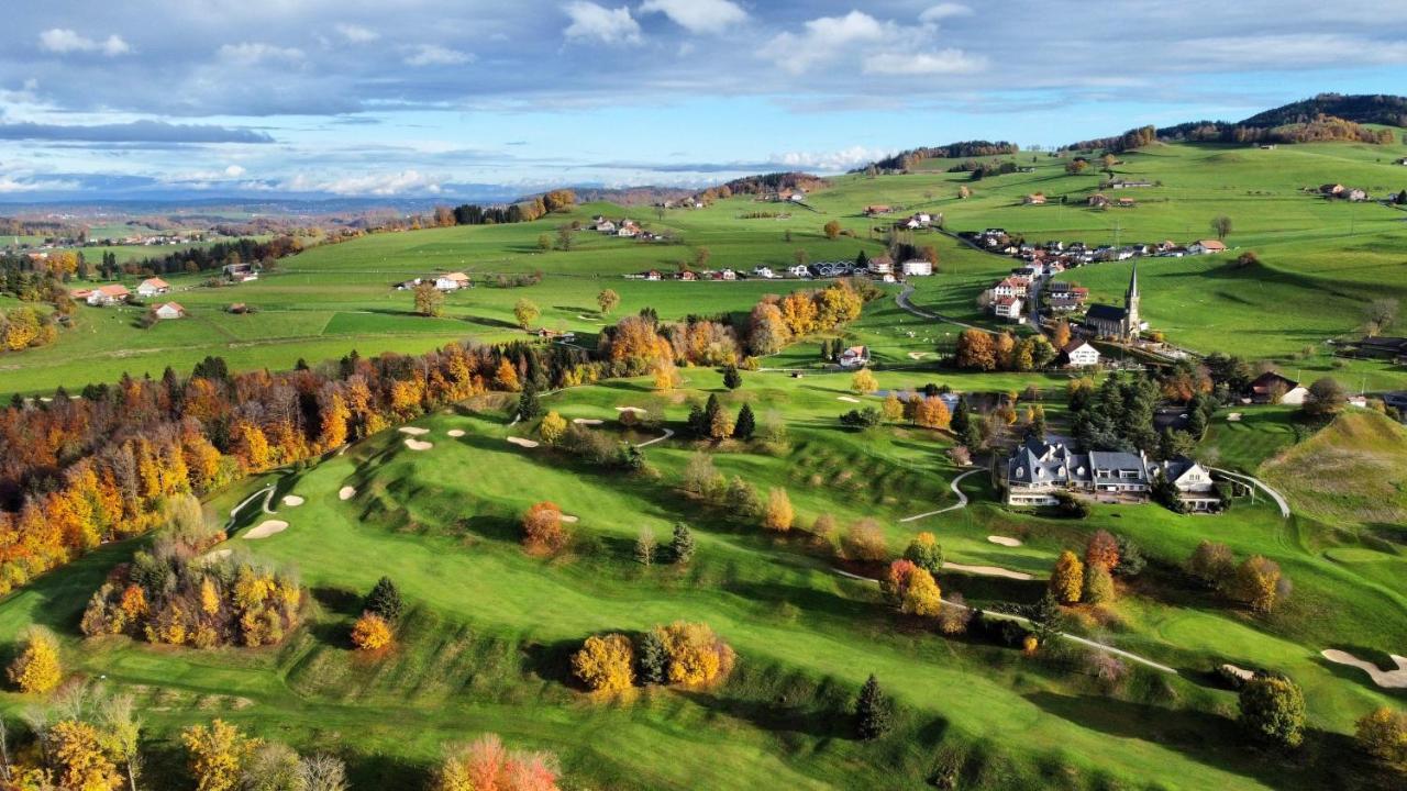 Hotel-Restaurant La Terrasse, Golf De La Gruyere Pont-la-Ville Экстерьер фото